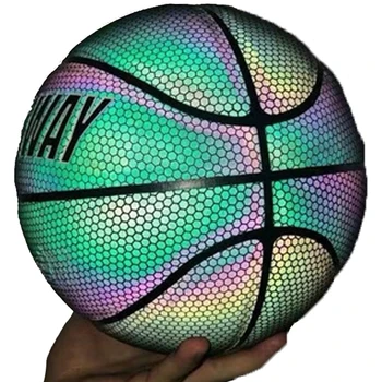 Míč 7# Street Basketbal Světlo Reflektor Školení Soutěžit Koš Míč TikTok PU Kůže Vnitřní Venkovní Baloncesto Basquete