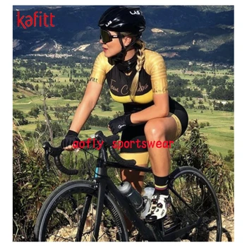 2020 kafitt Dámské oblečení cyklistické sady Triatlon oblek Krátký Rukáv skinsuit Sady Skinsuit Maillot Ropa Ciclismo kombinéza