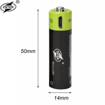 2/4ks ZNTER 1,5 V AA 1250mAh li-polymer, li-po dobíjecí lithium li-ion baterie s USB kabel balení