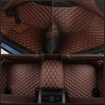 Kožené Vlastní auto podlahové rohože pro audi A6 Allroad C5 C6 C7 C8 A7 Sportback A6 Avant A1 A2 A3 A4 A6 A8 koberce, auto Příslušenství