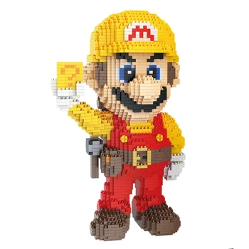 7821 Video Hry Super Mario Žlutá Mario Obrázek 3D Model DIY 2550pcs Diamond Mini Budovy, Malé Bloky, Cihly Hračky bez Krabice