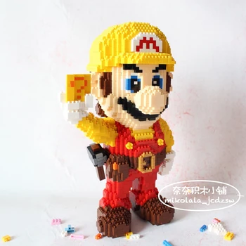 7821 Video Hry Super Mario Žlutá Mario Obrázek 3D Model DIY 2550pcs Diamond Mini Budovy, Malé Bloky, Cihly Hračky bez Krabice