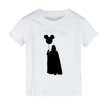Darth Vader Mickey Balón Tisk Děti tričko Chlapec, Dívka, košile, Děti, Batole Oblečení Vtipné Ulici Top Tees FF-1