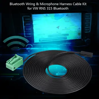 Bluetooth Vyždímat A Mikrofon kabelový Svazek Kabelový Adaptér Kit pro RNS 315, Bluetooth 1J0 973 332 Plast Kov Černý