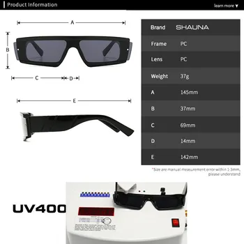 SHAUNA Retro Půl Rám Obdélník, sluneční Brýle, Ženy Značky Návrhář Módní Nýty Gradient Odstíny Muži UV400