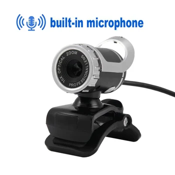 USB Webcamera 360 Stupňů Kamery Digitální Video Webová kamera s Mikrofonem MIC Klip CMOS Image pro Počítač PC Desktop Laptop, TV Box