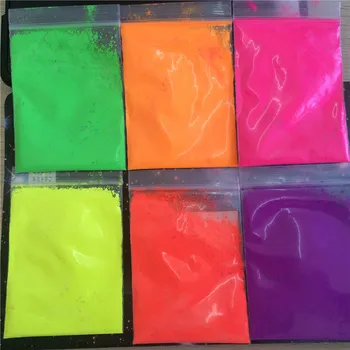 50g Fluorescenční Prášek Neon Pigment Nehty Glitter Prach pro Barvy Tisk Nail Art Polish Gel lak na Nehty Manikúra