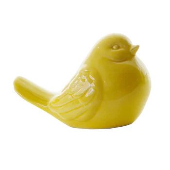 Keramický Pták Ornament, Porcelán Sochy, Sošky Foto Rekvizity -Žlutá
