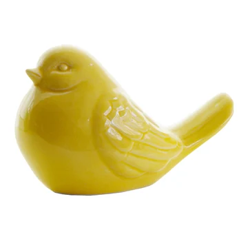 Keramický Pták Ornament, Porcelán Sochy, Sošky Foto Rekvizity -Žlutá
