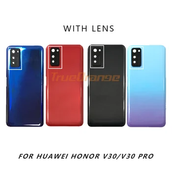Originální kryt baterie Pro Huawei Honor V30 OXF-AN00 V30 pro OXF-AN10 Zpátky Bydlení dveře Zadní Kryt případě S objektivem fotoaparátu