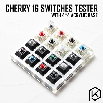 Akrylové Switch Tester 4X4 jasné bydlení základnu pro třešeň hnědá černá červená modrá hmatové šedá stříbrná zelená příroda bílých jasné, rgb
