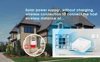 Bezdrátový Venkovní Solární Siréna S Bleskové Světlo, zvuk sirény alarmu pro WiFi, GSM domácí alarm systém 433MHz
