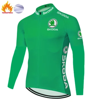 Nové turné, nové de france cyklo dres Dlouhý Rukáv muži zimní tepelné rouno cyklistické oblečení MTB Bike jersey maillot ciclismo