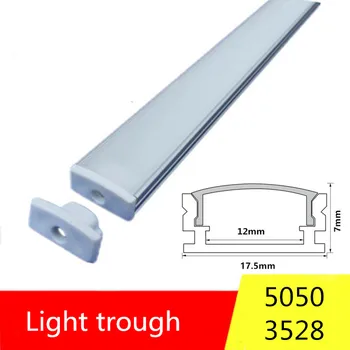 10-20 ks. DHL 1m led hliníkový profil pro 5050 5730 led tuhé bar světlo led hliníkové pouzdro s krytem