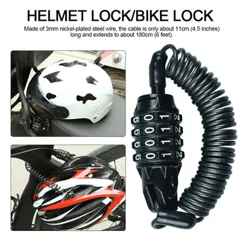 Motocyklové Helmě Zámek S Ocelovým lanem, Těžké Kombinace PIN Lock Karabina Fix Pro Motocykl, Půjčovna Elektrických Vozidel