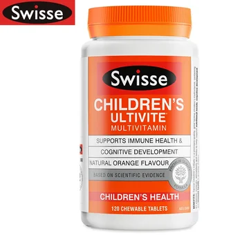 Swisse děti Děti Sloučeniny, Vitamíny 120Tablets Podporu Imunitního Zdraví, Kognitivní Vývoj Studené Chřipka Minerály pro jedlíky Úzkostlivý