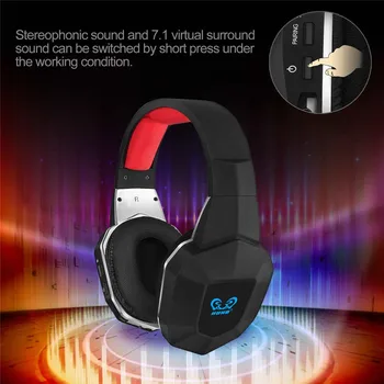 Profesionální 7.1 Surround Sound USB 2,4 GHz Bezdrátová Stereo Gaming Headset Sluchátka pro PS3/PS4/PC/SPÍNAČ BEZ zpoždění čas pro hru