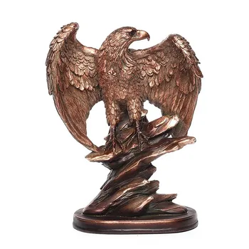 Kreativní Eagle Ozdoby Roztaženými Křídly Orla Trofej Figurky Řemesla Domácí Kancelář Dekorace Pryskyřice Živočišného Miniaturní Model Dárky