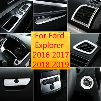 Vysoce kvalitní ABS Chrom Obložení Interiéru Flitry, Obložení Palubní desky Pro Ford Explorer 2016 2017 2018 2019,Auto, Kryty, Car styling