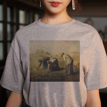 Vintage Legrační Móda Print T-shirt Spoof Série Topy Osobnosti Módní Harajuku Letní Šedá O-krk Estetiky Ženy Oblečení
