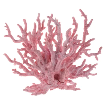 Růžový Korál ve Tvaru Dekorace Ornament pro Akvarijní Ryby Nádrže