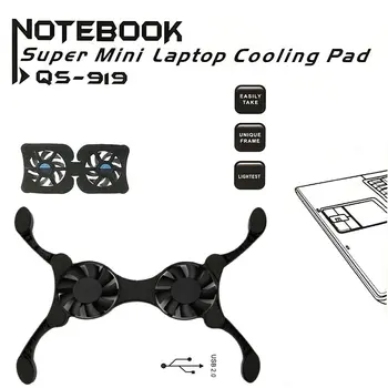 Skládací USB Notebook Chladicí Podložky S Manželskou Fanoušky Mini Chobotnice Notebook Cooler Chladící Podložka Pro 14.1 Palcový Notebook Laptop