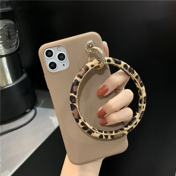 Luxusní leopardí náramek prsten telefon pouzdro pro iphone 12 12 Mini 11 11Pro Max XR X XS Max. SE 6 6S 7 8 Plus měkké silikonové pouzdro capa