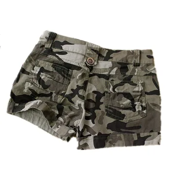 Dámské Letní Kamufláž Šortky Ležérní Vojenské Kapsa na Zip Pantaloon Dámy Plus Velikosti 4XL Bavlna Slim Fit Mini Šortky Pás