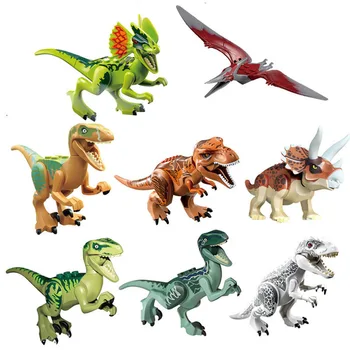 Jurský Svět 2 Brutální Raptor Stavební Bloky Dinosaurů Cihly Tyrannosaurus Indominus I-Rex Sestavit Dino Děti, Hračky