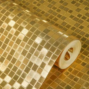 Beibehang Luxusní třpytky mozaika TV pozadí nástěnné 3d tapety roll zlaté fólie wall paper silver stropní krytiny