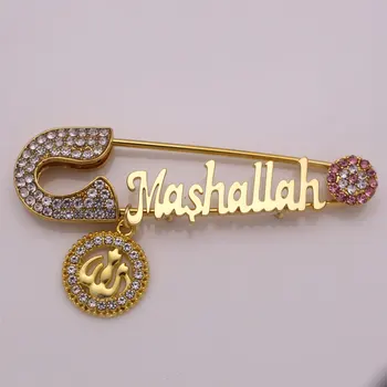 Muslim islám Mashallah Alláh turecká zlé oko z Nerezové Oceli Pin brož Pin Dítě
