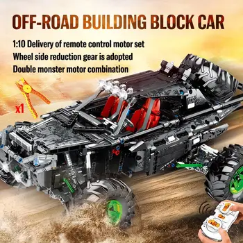 1233PCS RC Závodní Auto VH Model Stavebních Bloků Tvůrce City Dálkové Ovládání Off-road Vozidla, Cihly, Dárky, Hračky pro Kluky