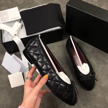 2020 Nové Prodyšné Baletní Ploché Hot Prodej Originální Kožené Boty dámské boty velikost 34-41Elegant Pohodlné Lady Fashion boty