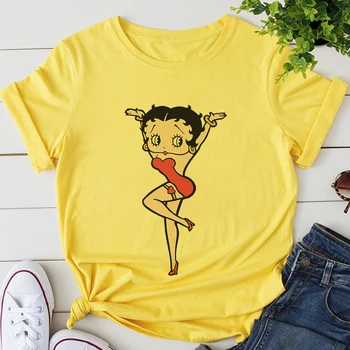 Sexy kráska Grafický Tisk T-shirt Women tee 2020 Nové Letní Módní Ležérní Tričko Harajuku Estetické korejský Styl Ženy T Košile