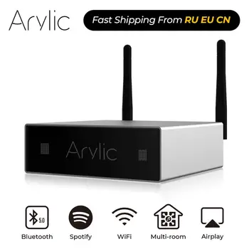 Arylic A50 Mini Domácí WiFi a Bluetooth hi-fi Stereo Class D digitální multiroom zesilovač s Spotify, Airplay Ekvalizér Zdarma App