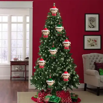 2 Barvy, Vánoční Strom, Santa Claus, Sněhuláci Terarijní Příslušenství Dárkový Box Víla Zahradní Figurky Doll House Decor