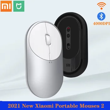 Původní Xiaomi Mi Přenosná Myš 2 Optické Bezdrátové Bluetooth 4.2 RF 2.4 GHz 4000DPI Nastavitelný Duální Režim Připojení pro Notebook pc