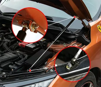 Pro období 2016-2020 Honda Civic 10. Přední Kapota Motoru Podpůrné Hydraulické tyč Lift Pružina Vzpěry Šok Bary Držák Car Styling