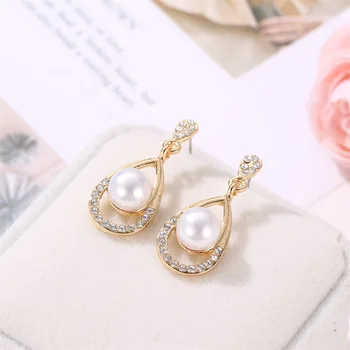 Módní Kreativní Náhrdelník EarringsWedding Svatební Perlové Šperky Set Pro Ženy, Dáma, Slečno crystal přívěsek enecklace sady pro ženy