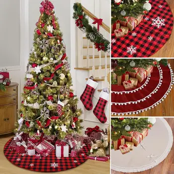 48 Palcový Vánoční Strom Sukně Veselé Vánoční Ozdoby Pro Domácí 2020 Vánoční Strom Ornament, Vánoční Navidad Dárky, Nový Rok 2021