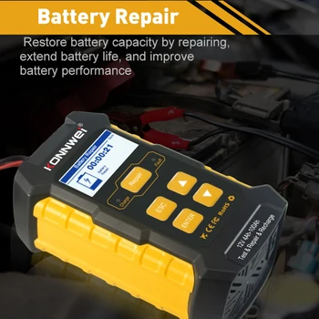 KW510 Auto Nabíječka a Tester Baterií 12V Správce pro Startování a Nabíjení Systémů