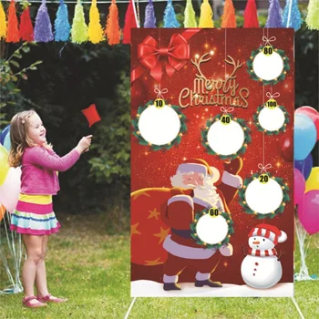 2020 Vánoce Bean Bag Visí Přehazovat Hry Vánoční Karneval Hry, Krytý Venkovní Házení Hry, Rekvizity Pro Děti I Dospělé