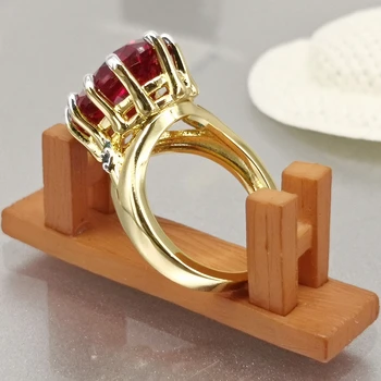 DreamCarnival1989 Velké Krásné Červené Zirkony Solitaire Snubní Prsteny pro Ženy Jemné Řezání Oslňující Sexy Svatební Šperky WA11876RD