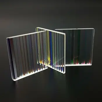 2KS 37*35*2mm Vadný Prism Optické Sklo Fyziky Dekorativní Prisma Obdélník Hranolu Dichroické