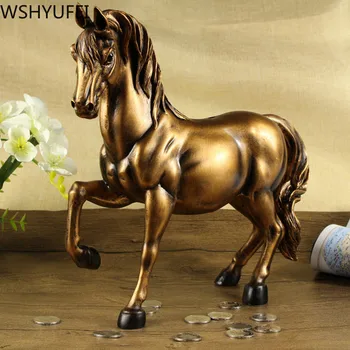 Kreativní Pryskyřice Prasátko Koně k úspěchu bytové kůň Figurky Ukládání Peněz Jar Obchodní Dárky Pryskyřice Řemesla