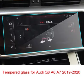 Auto Navigace Tvrzené Sklo Obrazovky Ochranný Film Nálepku Rádio, GPS, LCD, kryt Pro Audi Q8 A6 A7 2019 2020