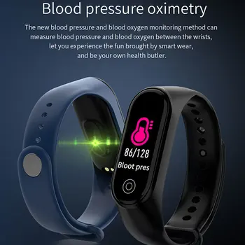 M4 Chytré Hodinky Vodotěsné Náramek Krevní Tlak, Srdeční Frekvence Monitoru Smart band 4 Fitness Tracker, Náramek Pro Android IOS