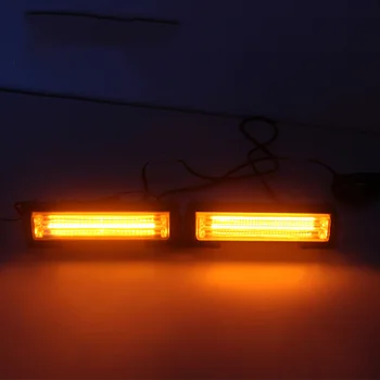 2X Auto COB LED Strobo Světla Truck Amber Nouzové Blikající Světlo Přívěsu Varování Gril Lampa Venkovní Práce Lampa DRL Univerzální