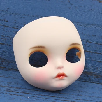 Blyth panenka přizpůsobit čelní panel DIY matný obličej, rty vyřezává obočí ruční práce ručně malovaný obličej