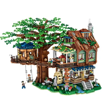 2v1 LOZ Bloky Vzdělávací Hračky Dům na Stromě na Jaře Nebo na Podzim Brinquedos Cihly pro Děti Dárky k Narozeninám 1033